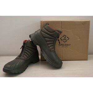 Sperry STS24609-310 Mens 9.5M Olive Green SeaCycled Float Zip-Up Duck Boots